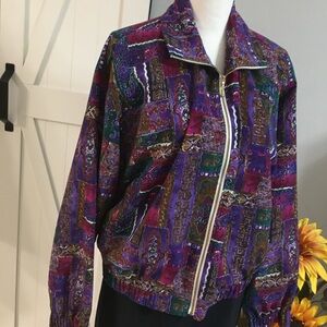 Hana sport Multi colored, light weight jacket. Size Medium. Vintage